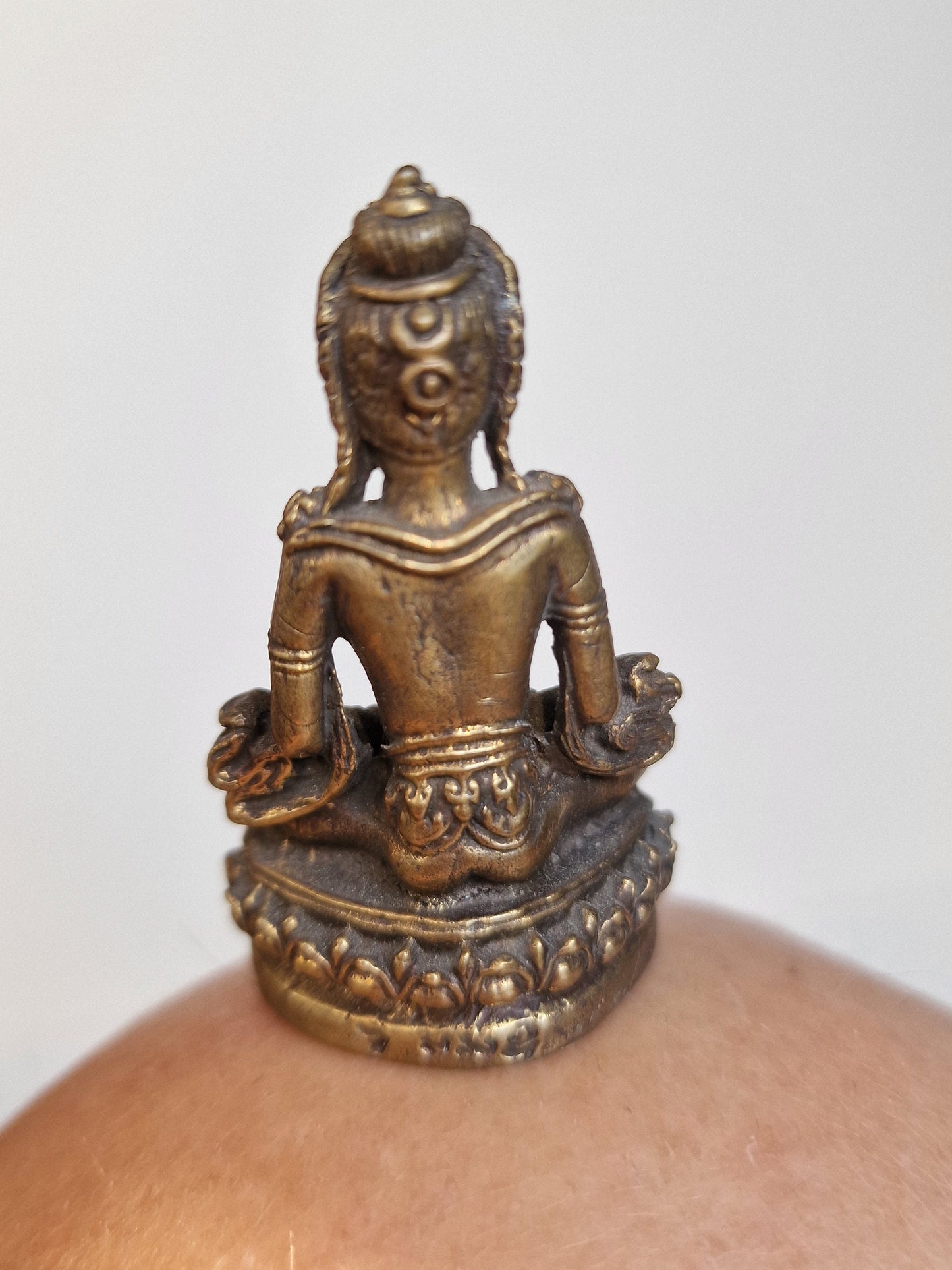 small boeddha buddha figure brass vintage goodluck