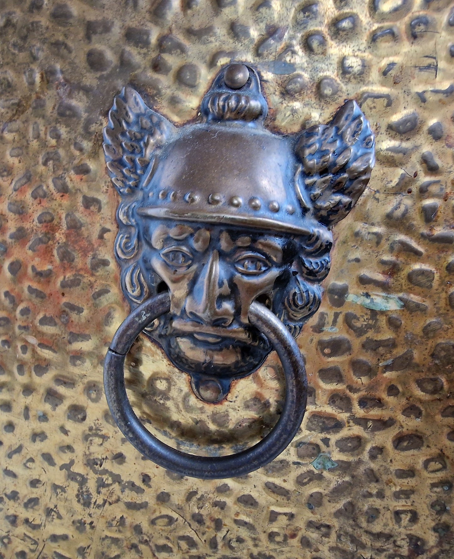 Large Antique Dutch Brass Travel Coffer, Friesian Coffin, 44cm