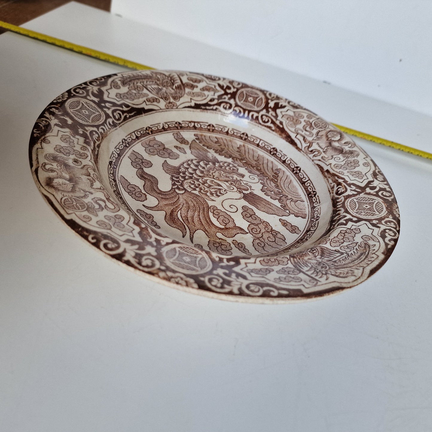 Antique Scottish Transferware Plate, J & MP Bell IKAN China, 1890