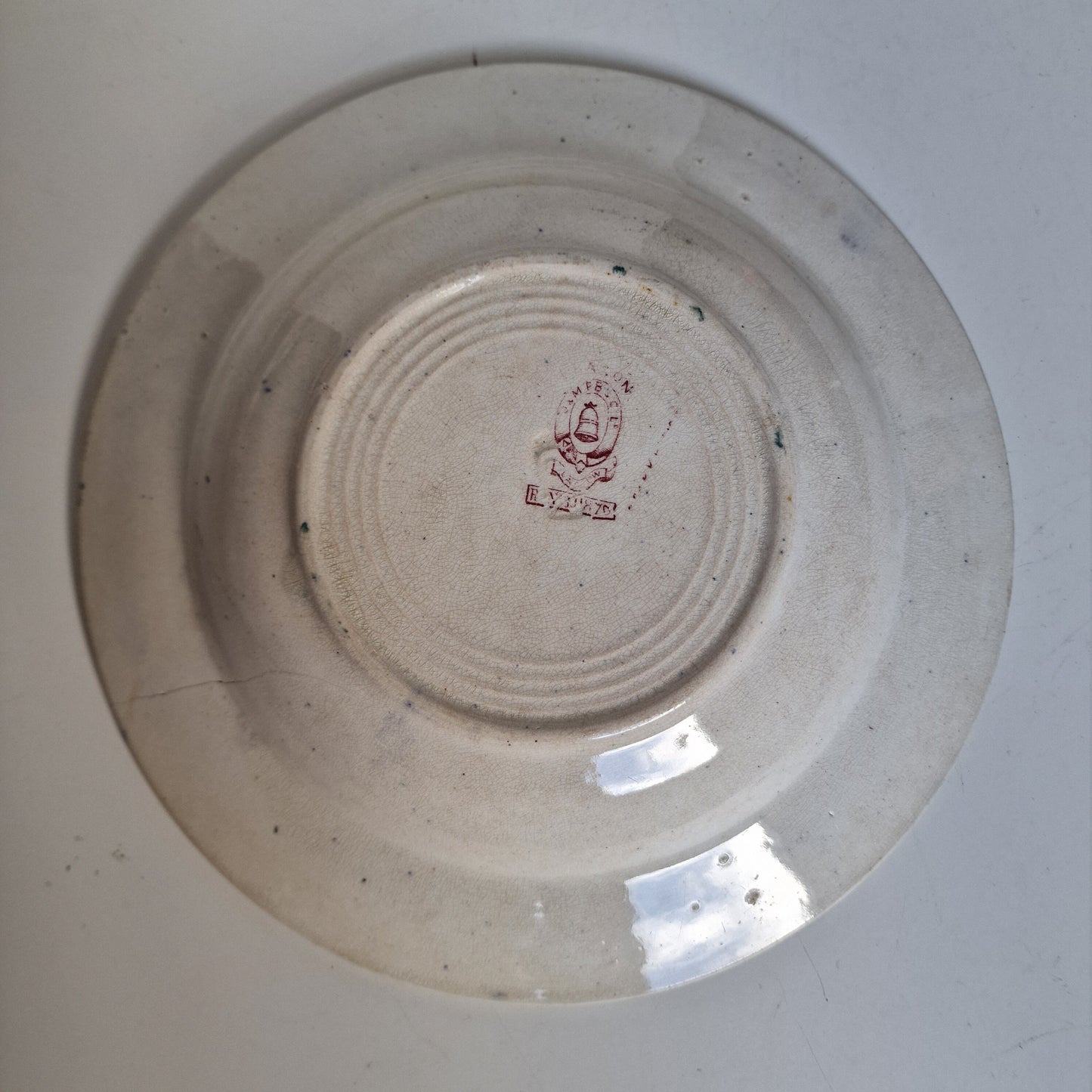 Antique Scottish Transferware Plate, Dragon Chinoiserie Dish, 1890