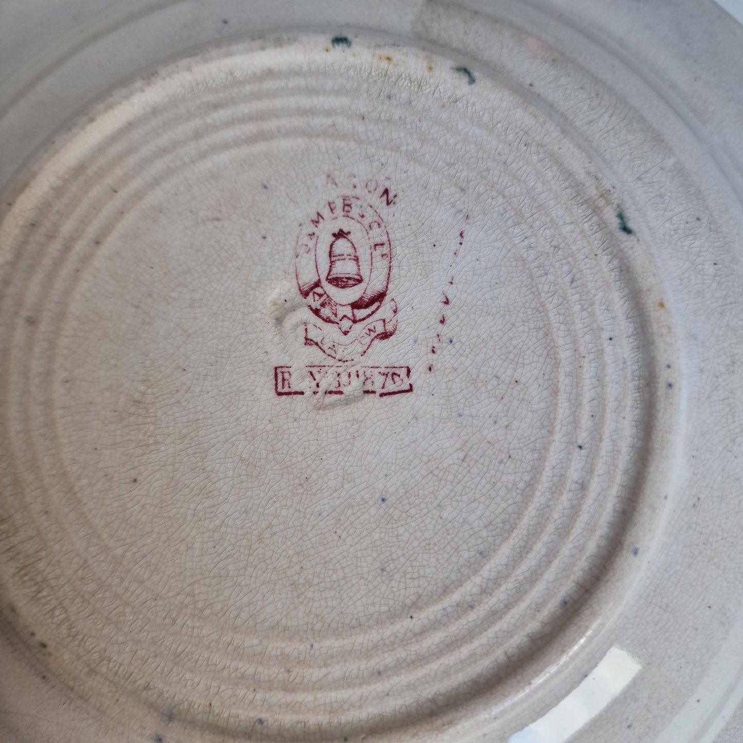 Antique Scottish Transferware Plate, Dragon Chinoiserie Dish, 1890