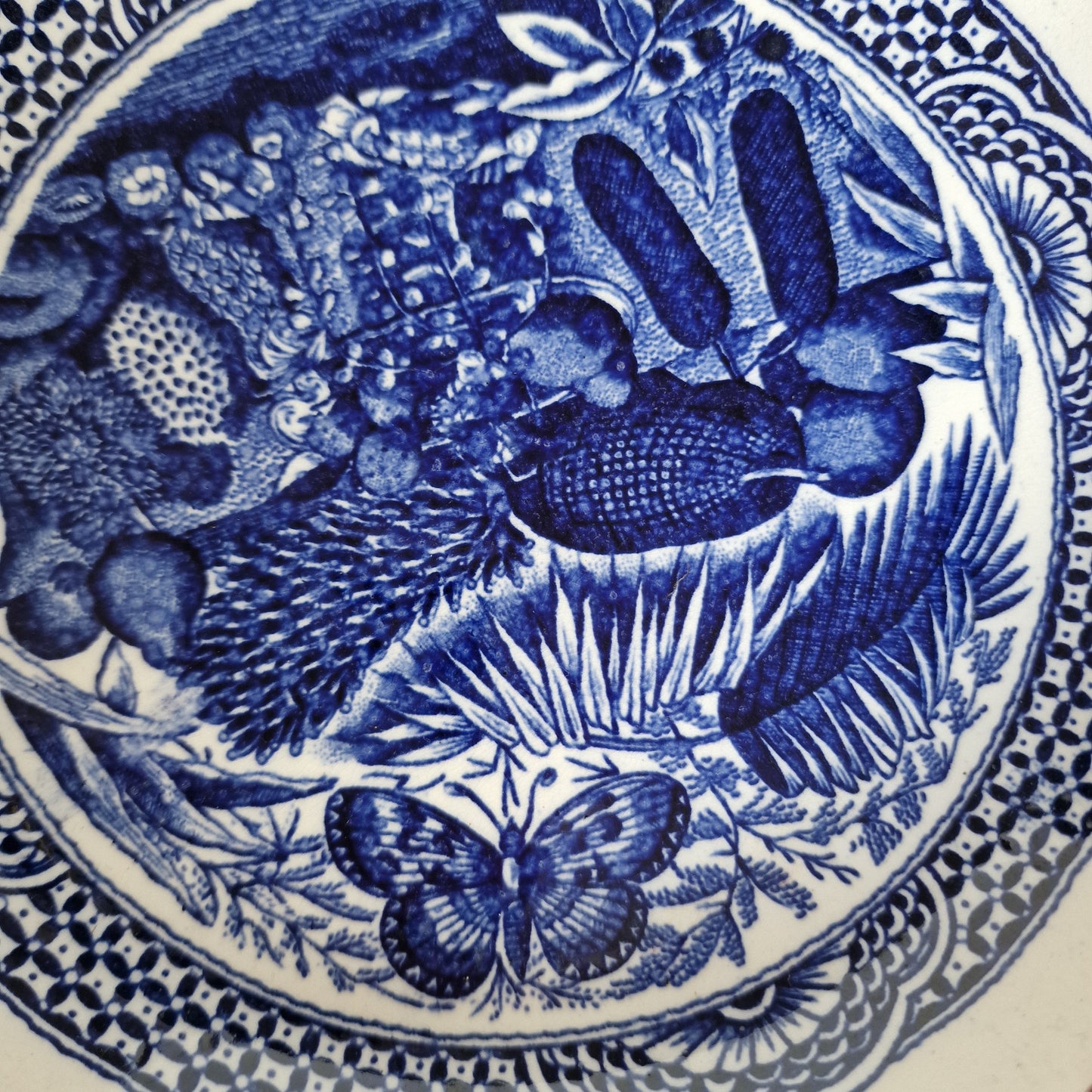 Antique Scottish Chinoiserie Transferware Plate, J&MP Bell BUAM BUAM 1890