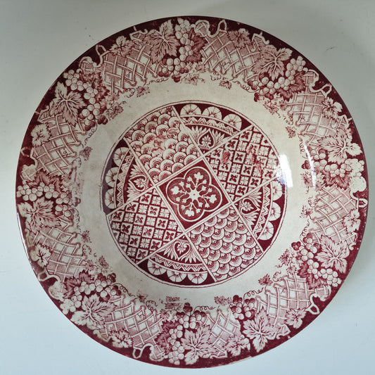 Antique Chinoiserie Transferware Plate, J & MP Bell, 1890