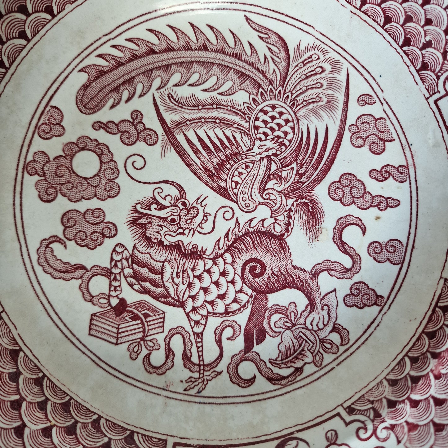 Antique Scottish Transferware Bowl, J & MP Bell Keelin Hong, 1890