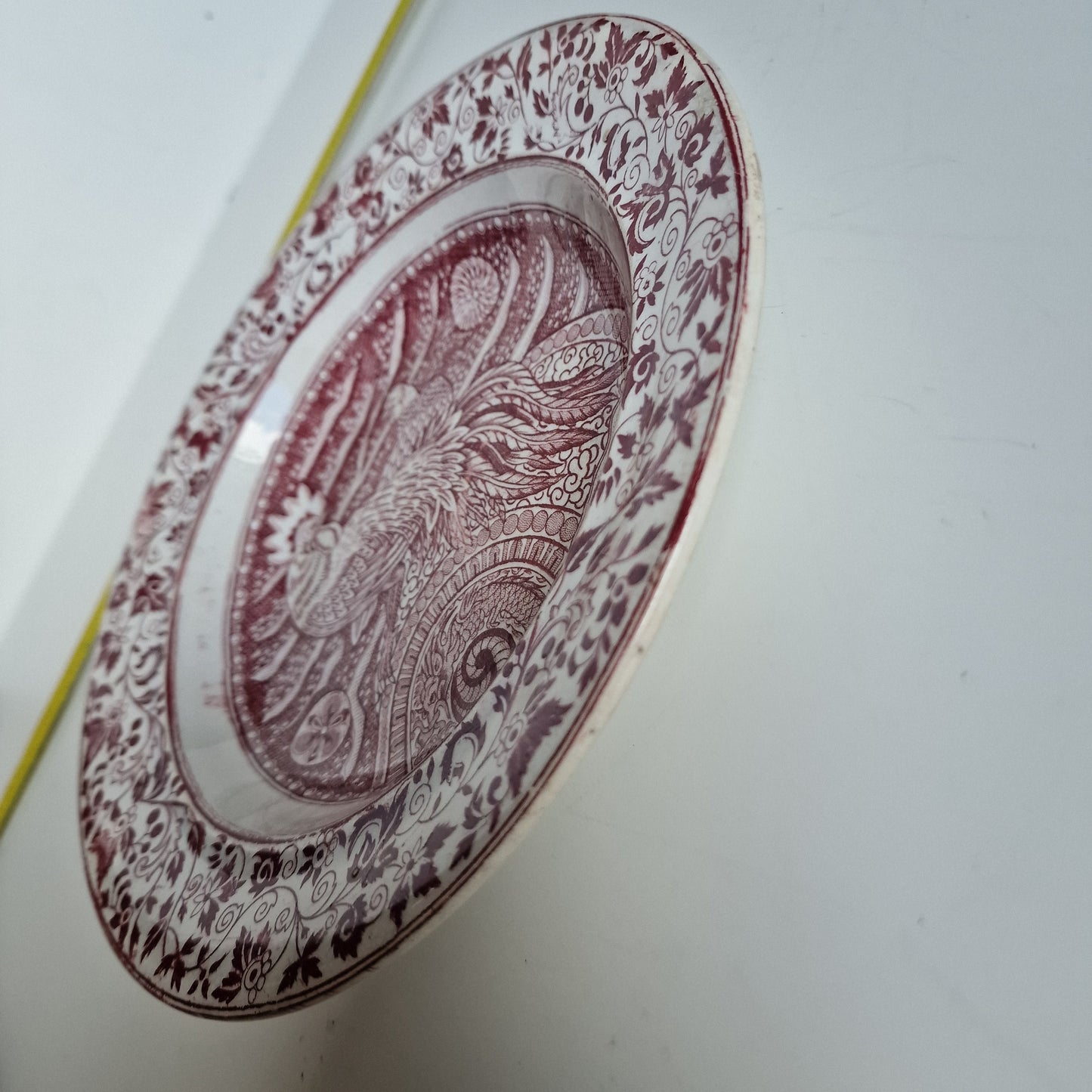 Antique Chinoiserie Plate, 1890 J&MP Bell Ayam Jantan Transferware