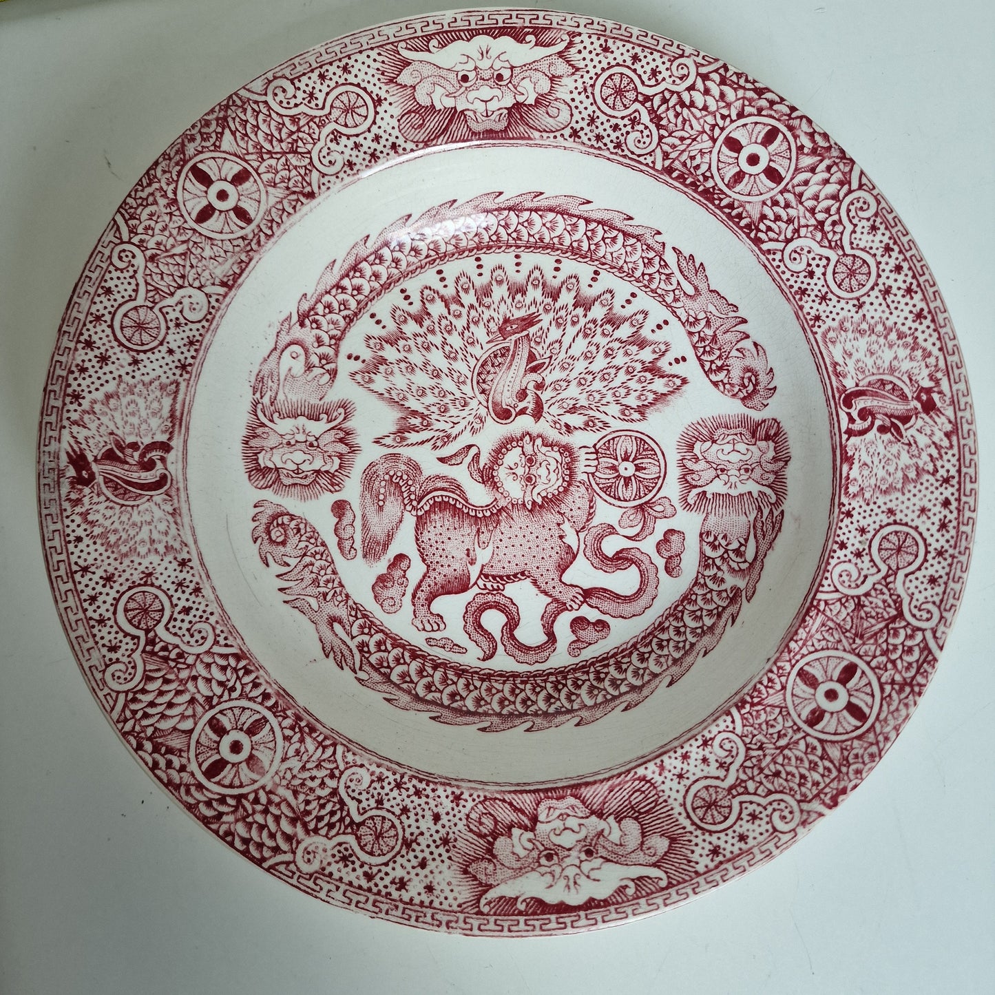 Antique Chinoiserie Transferware Plate, J & MP Bell Makassar, Scottish 1890