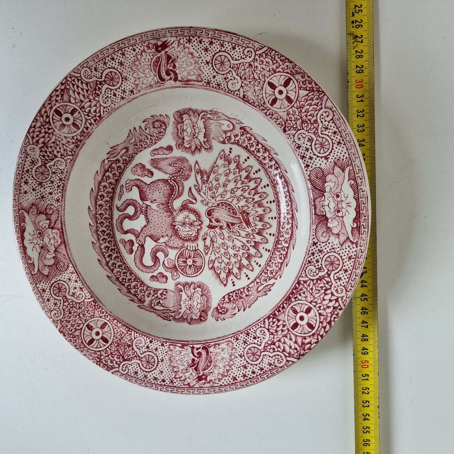 Antique Chinoiserie Transferware Plate, J & MP Bell Makassar, Scottish 1890