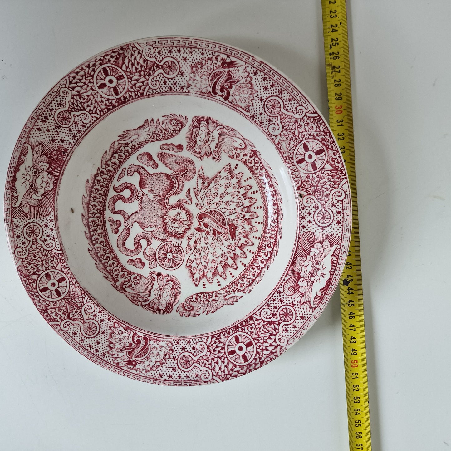 Antique Scottish Transferware Plate, J & MP Bell Makassar, Chinoiserie Dish, 1890