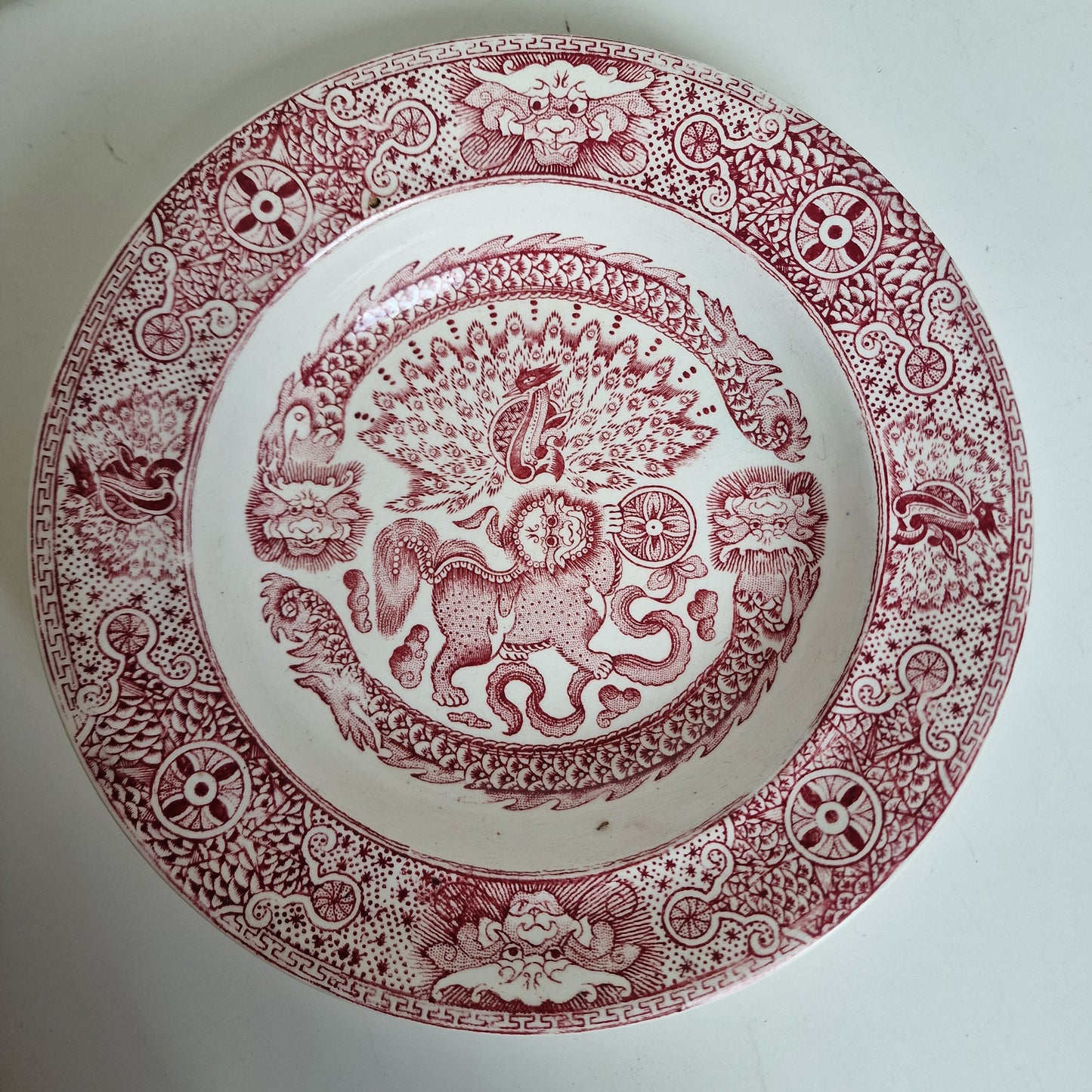 Antique Scottish Transferware Plate, J & MP Bell Makassar, Chinoiserie Dish, 1890