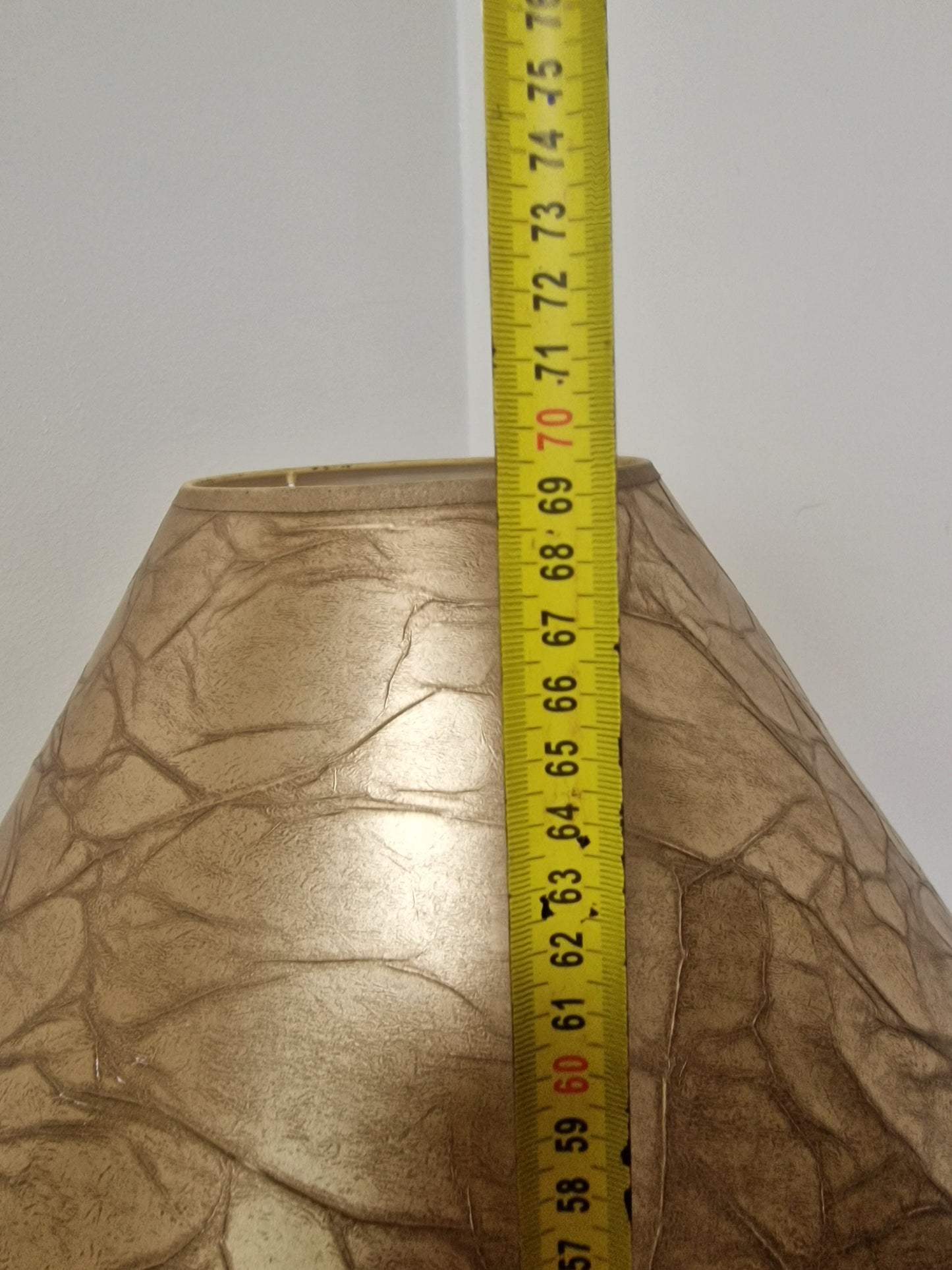 XL Dutch Design Brass Table Lamp with Silk Velvet Shade