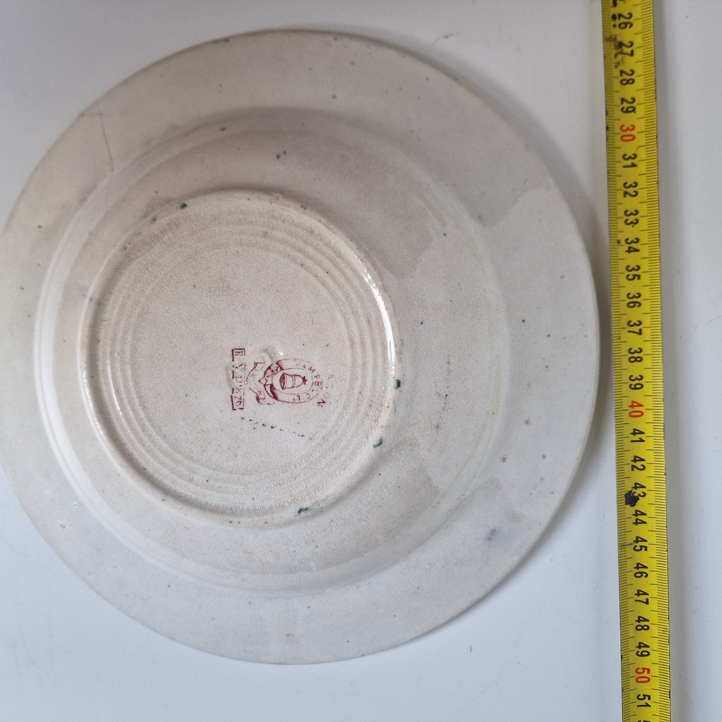 Antique Scottish Transferware Plate, Dragon Chinoiserie Dish, 1890
