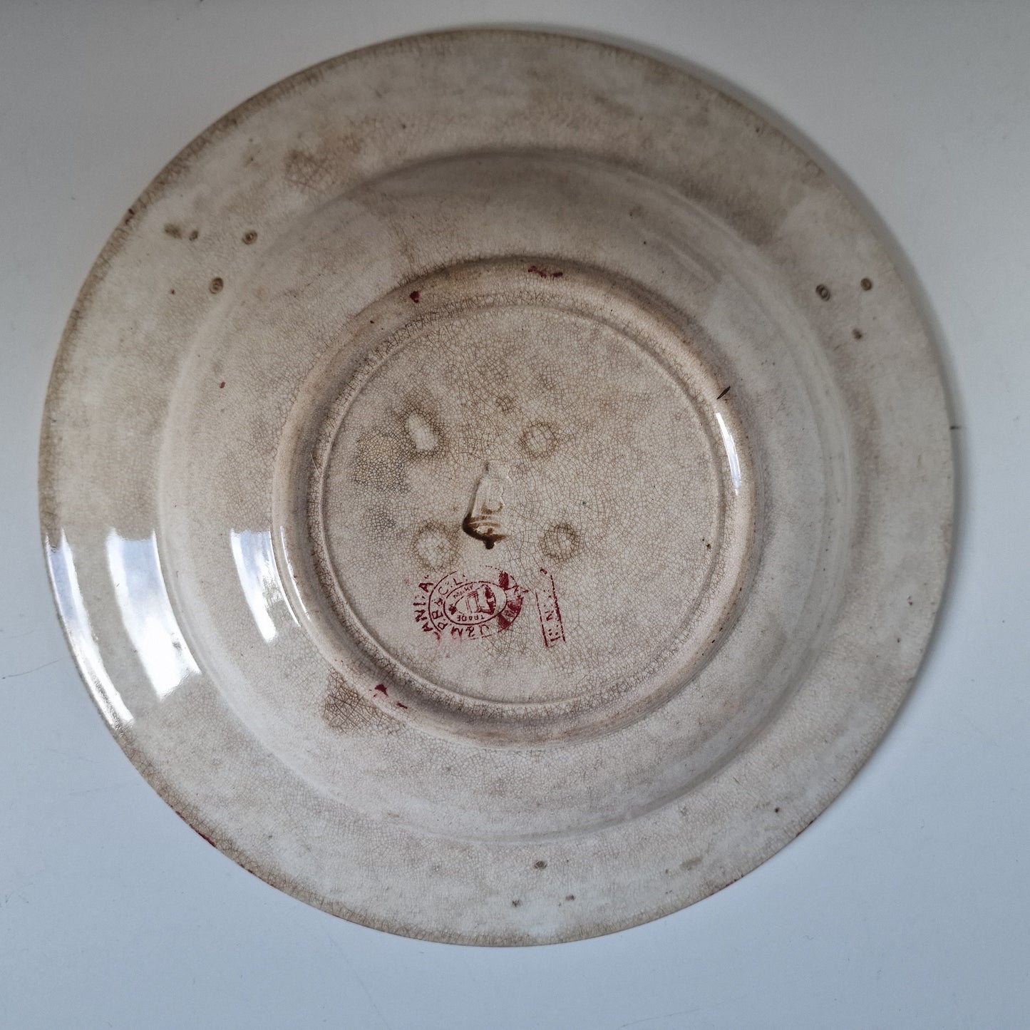 Antique Chinoiserie Transferware Plate, J & MP Bell, 1890