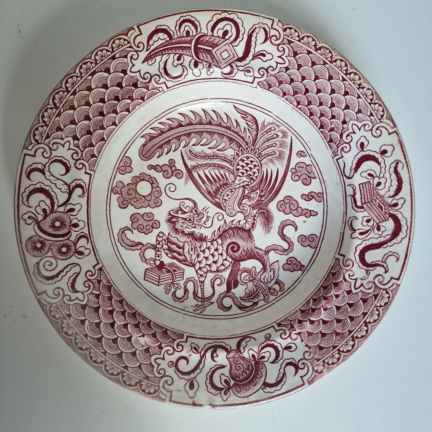 Antique Scottish Transferware Bowl, J & MP Bell Keelin Hong, 1890