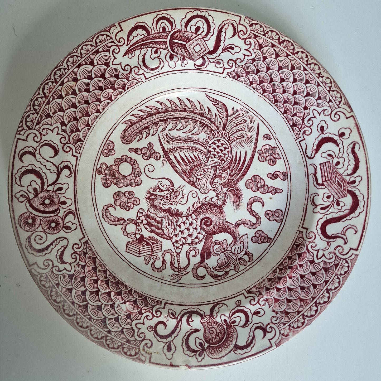 Antique Scottish Transferware Bowl, J & MP Bell Keelin Hong, 1890