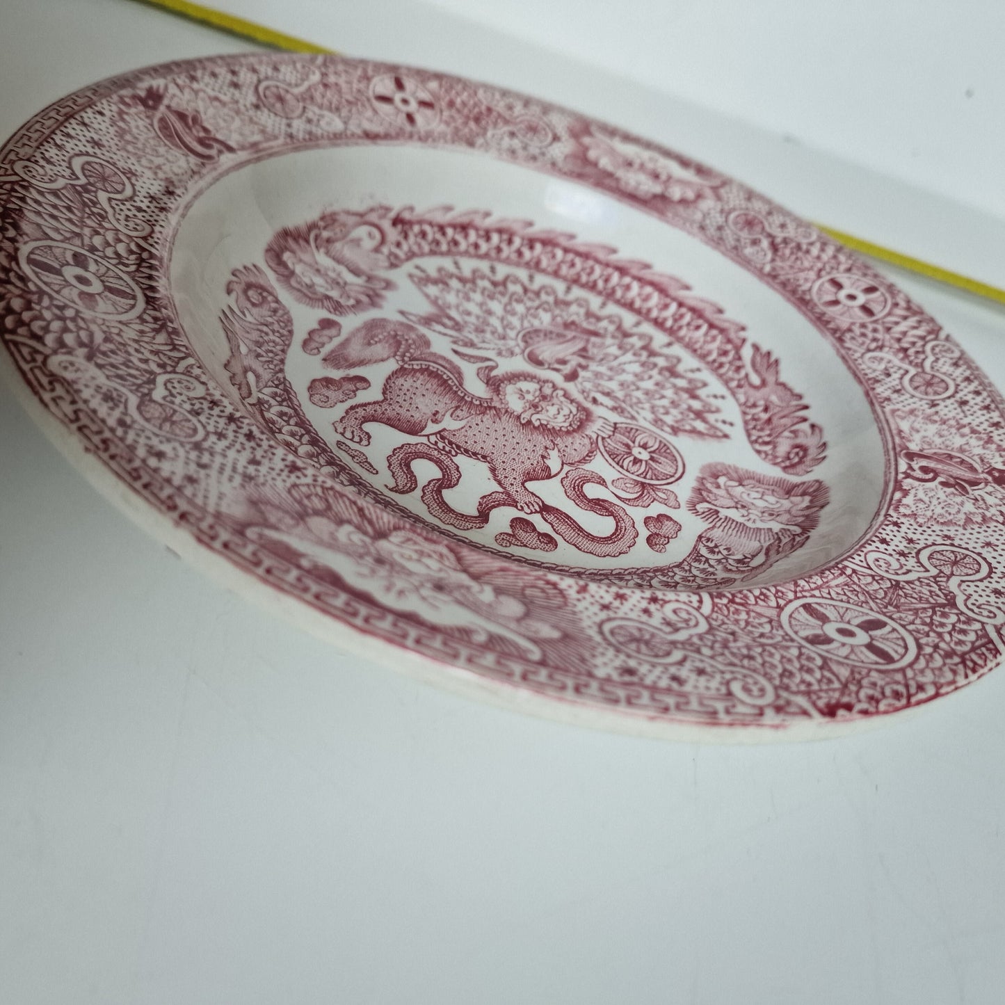 Antique Chinoiserie Transferware Plate, J & MP Bell Makassar, Scottish 1890