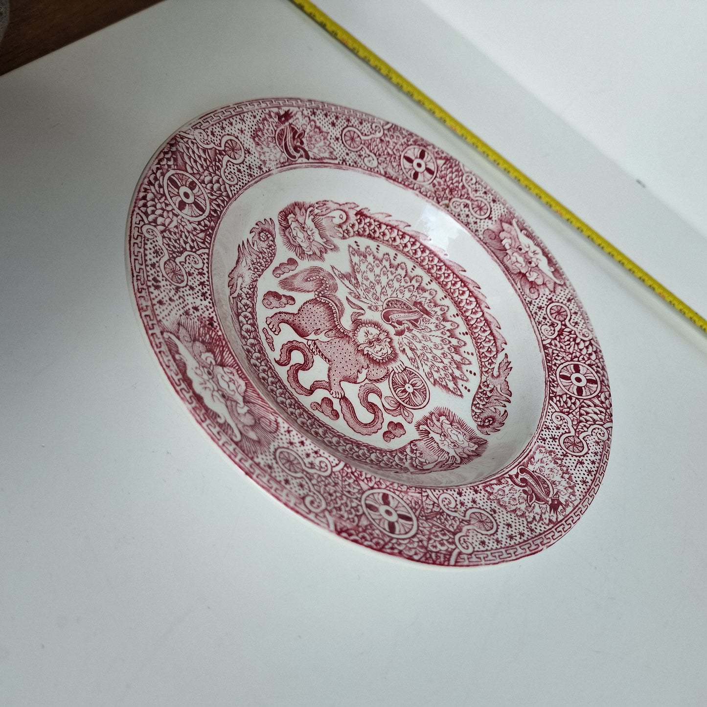 Antique Scottish Transferware Plate, J & MP Bell Makassar, Chinoiserie Dish, 1890