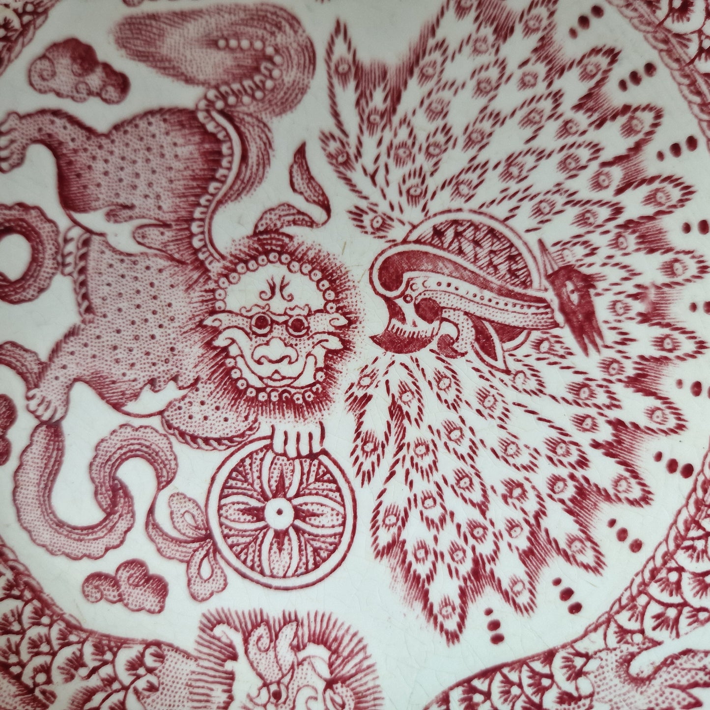 Antique Scottish Transferware Plate, J & MP Bell Makassar, Chinoiserie Dish, 1890