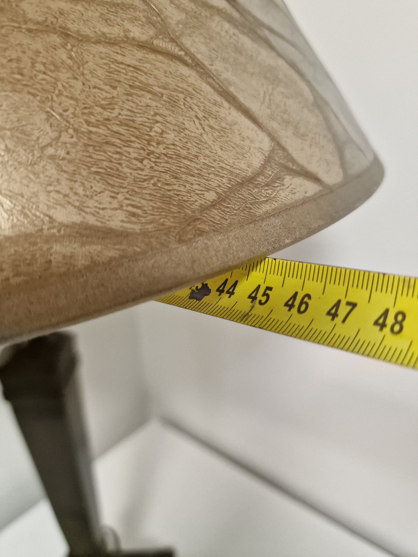 XL Dutch Design Brass Table Lamp with Silk Velvet Shade