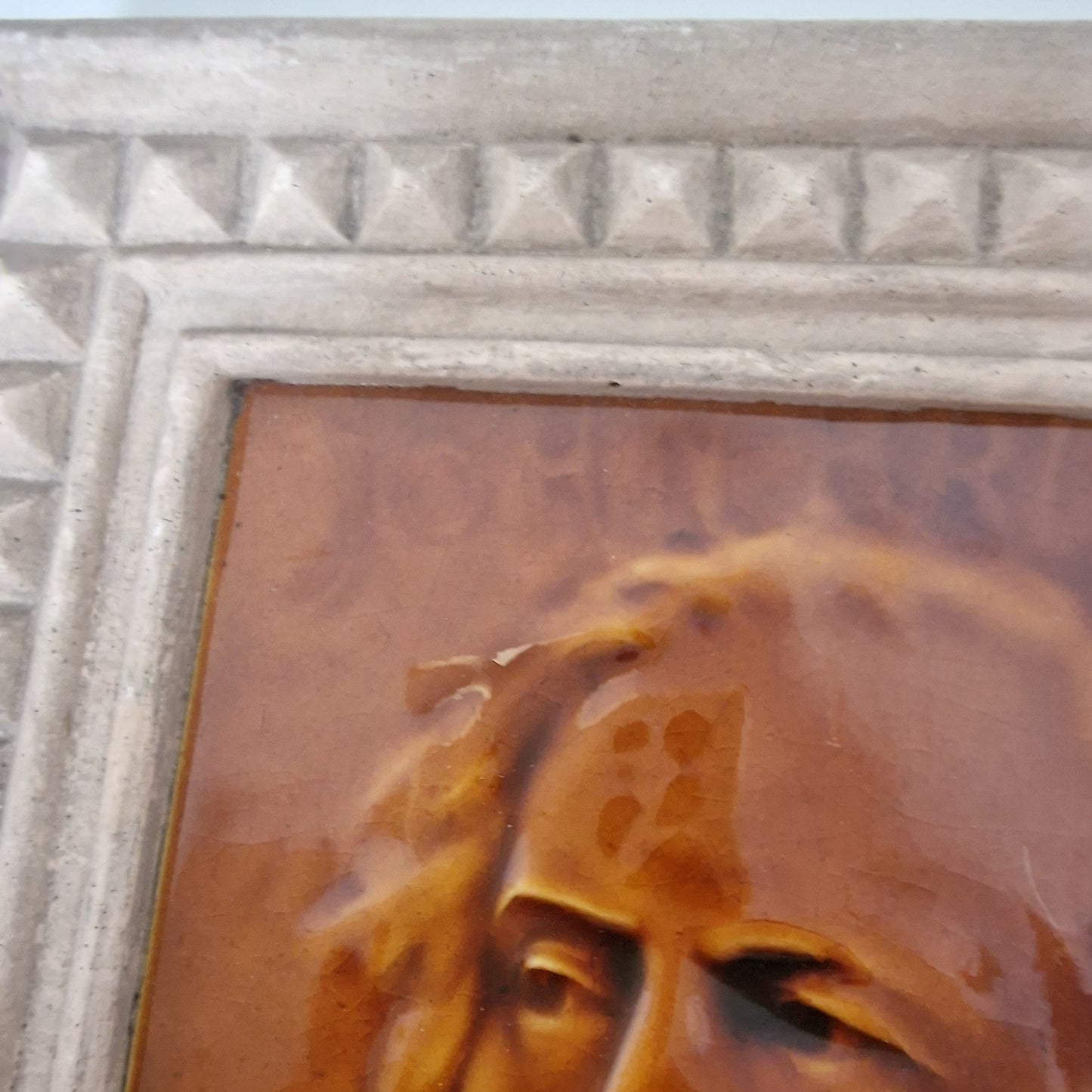 J.C. Edwards Ruabon Tile, John Bright Portrait, Framed Art Nouveau