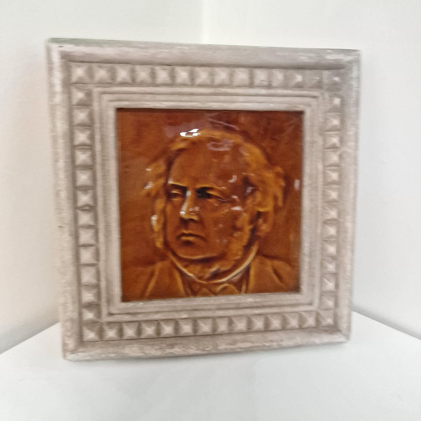 J.C. Edwards Ruabon Tile, John Bright Portrait, Framed Art Nouveau