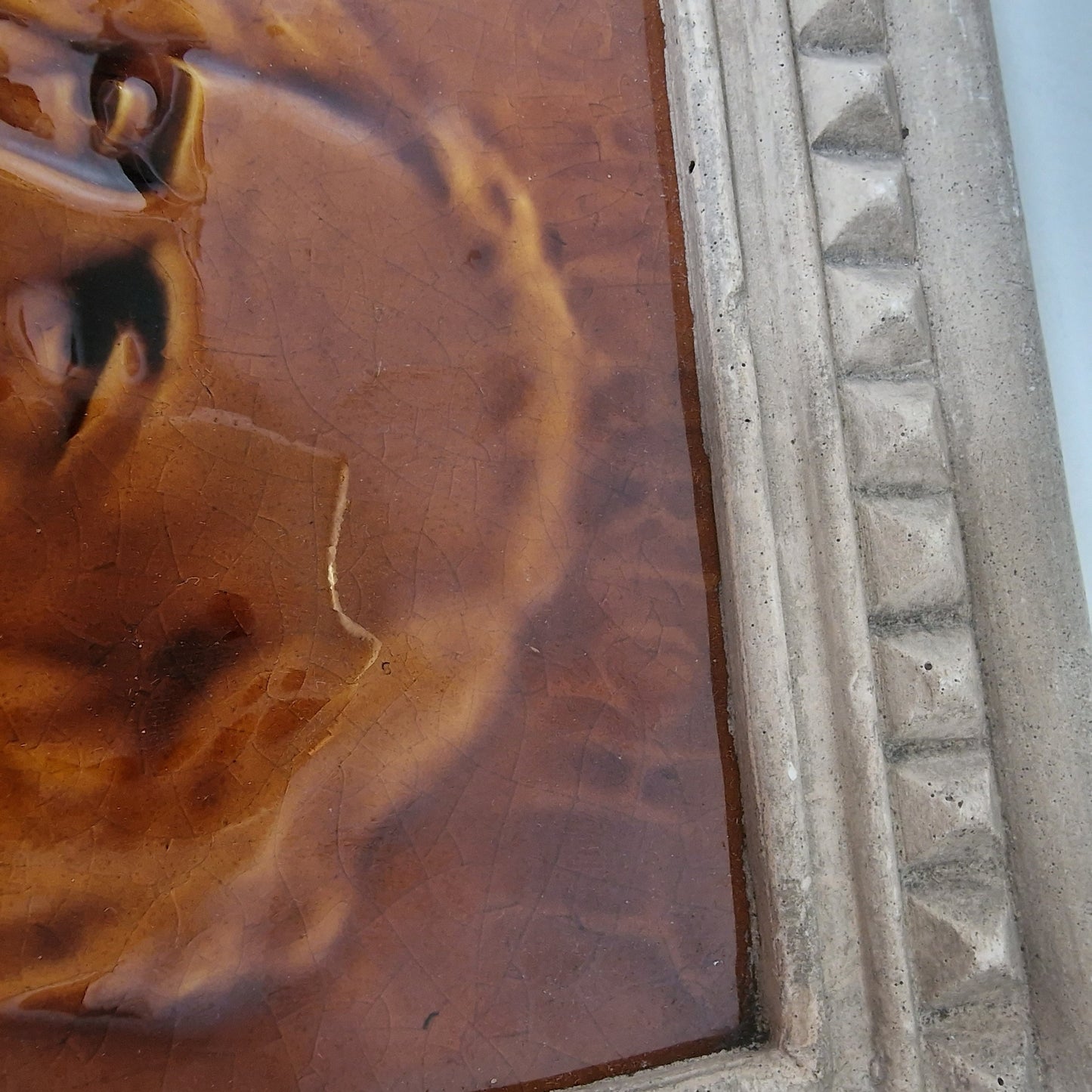 J.C. Edwards Ruabon Tile, John Bright Portrait, Framed Art Nouveau