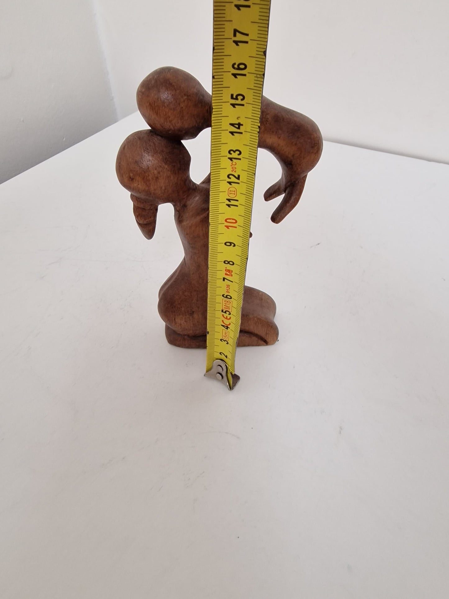 African Wood Mother and Child Sculpture, Rustic Home Decor
