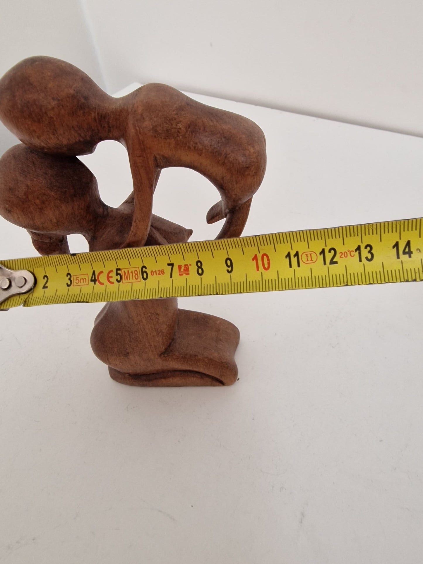 African Wood Mother and Child Sculpture, Rustic Home Decor