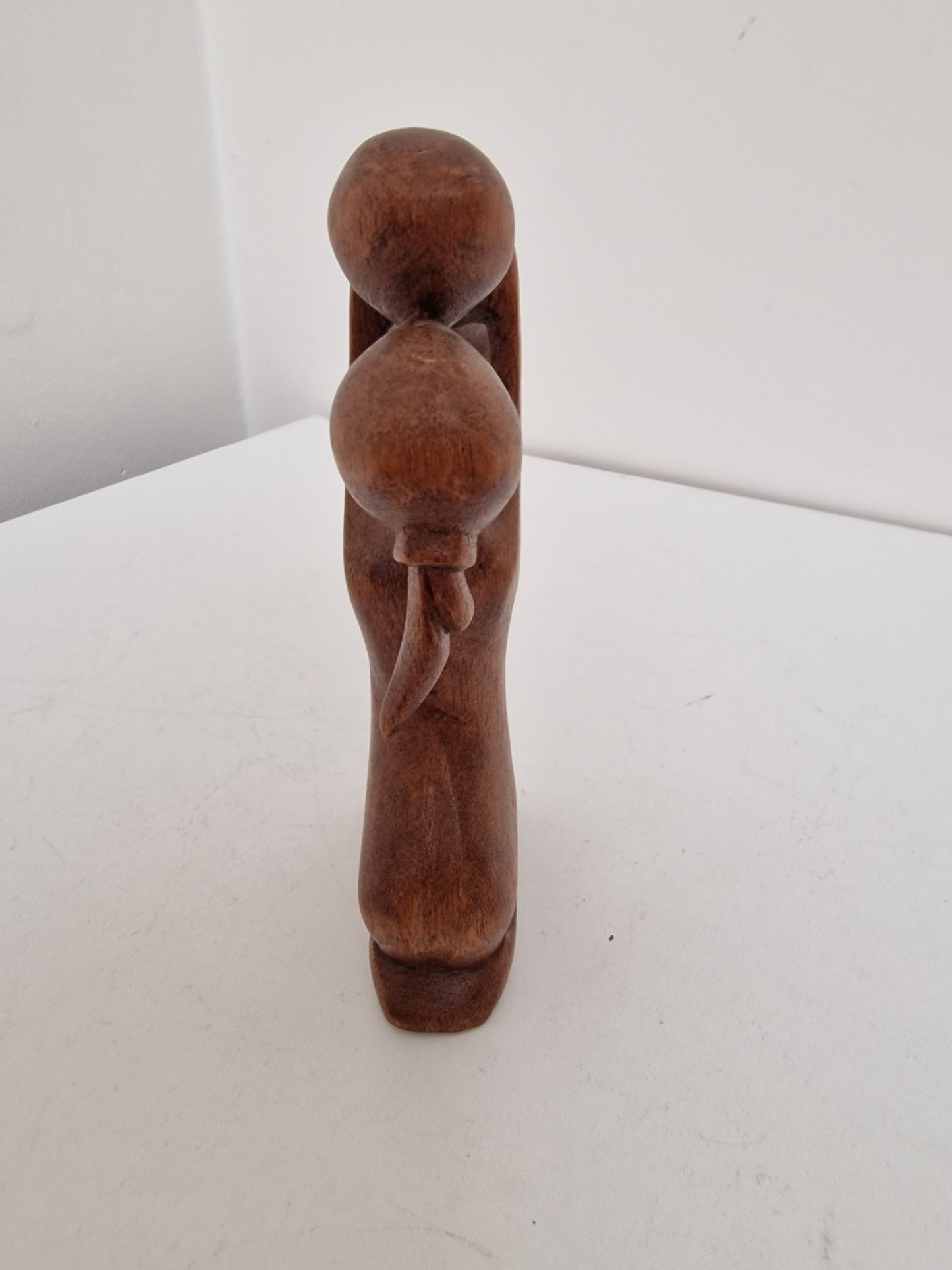 African Wood Mother and Child Sculpture, Rustic Home Decor