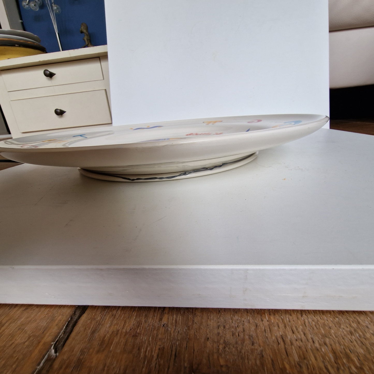 clemens Briels, XXL plate, artist handpainted large plate platter art handbeschilderd RARE authentic original