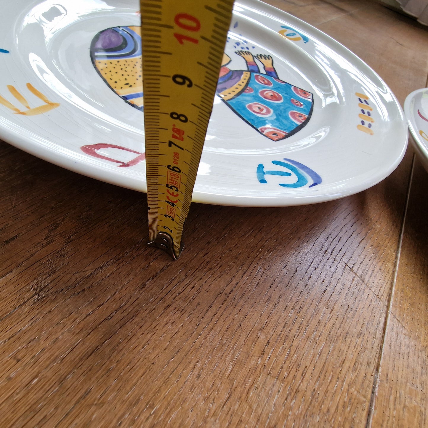clemens Briels, XXL plate, artist handpainted large plate platter art handbeschilderd RARE authentic original