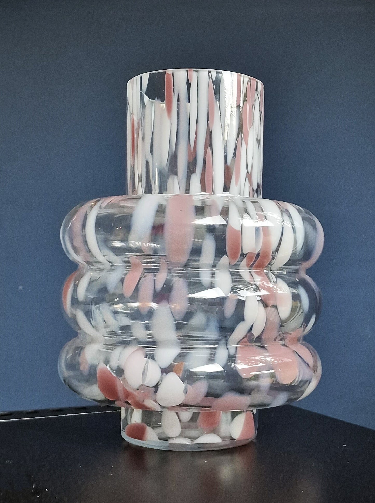 Opaline Glass Bubble Vase, Dutch Art Design