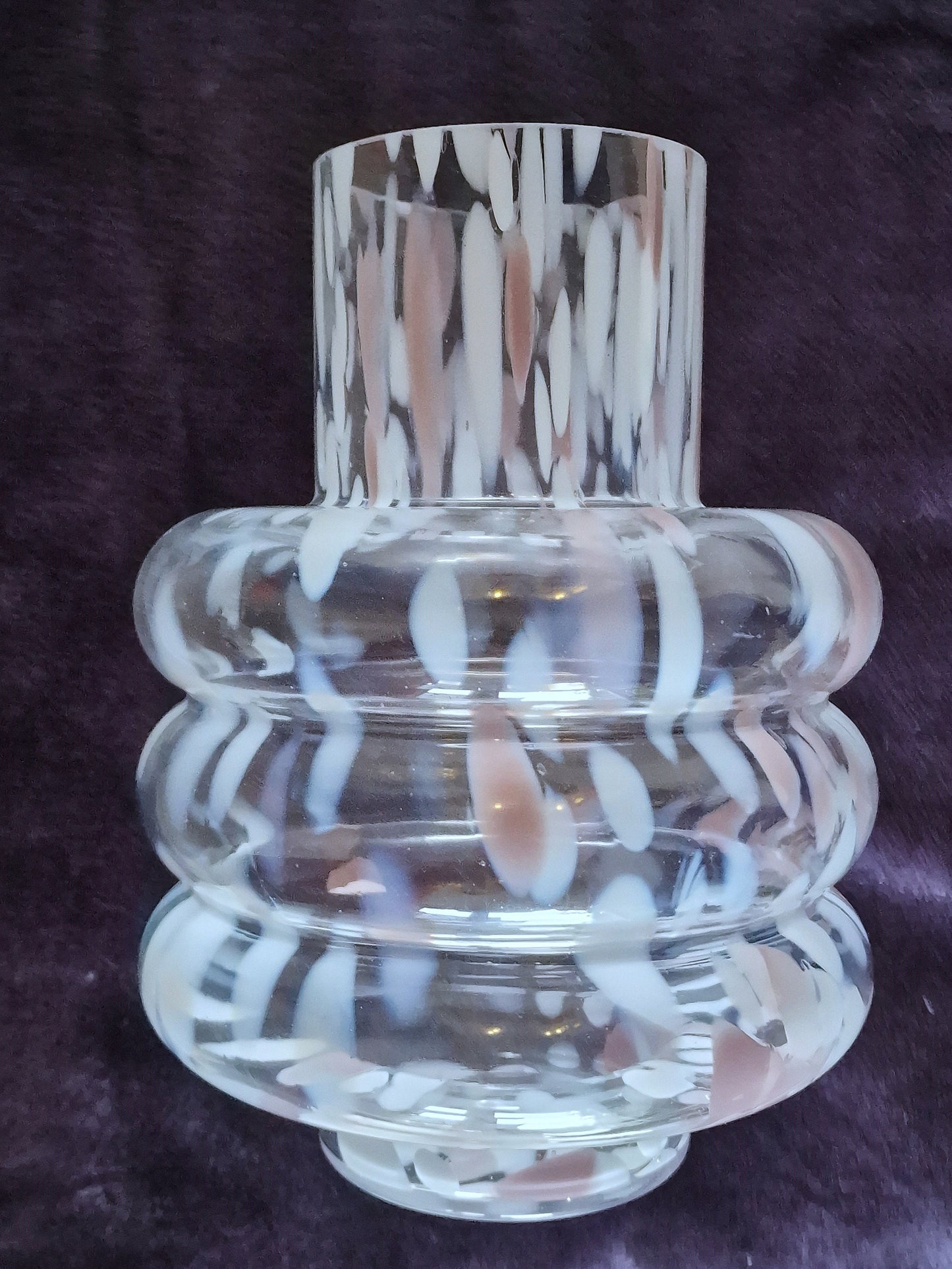 Opaline Glass Bubble Vase, Dutch Art Design