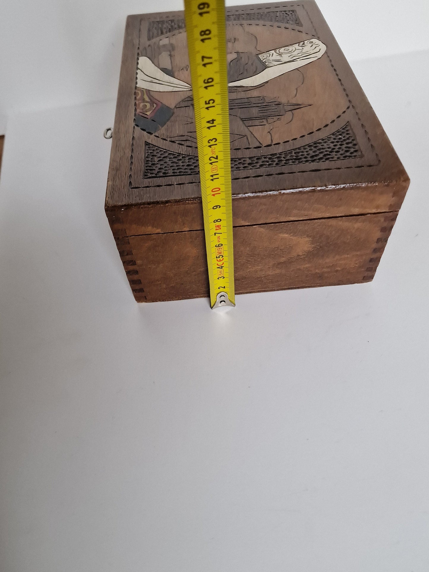 Handcarved Art Nouveau Storage Box, ca 1920
