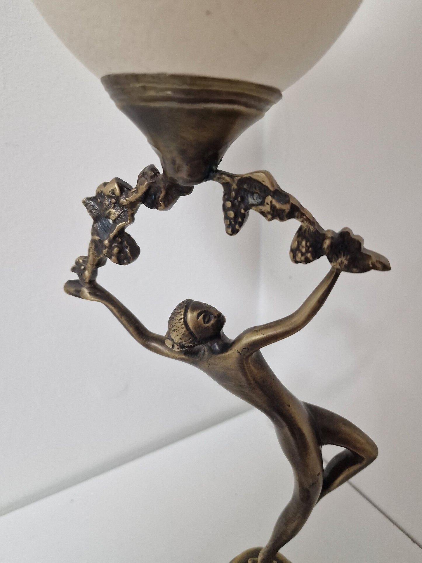Art Nouveau Bronze Ostrich Egg Candleholder, Austrian Fauvism Decor