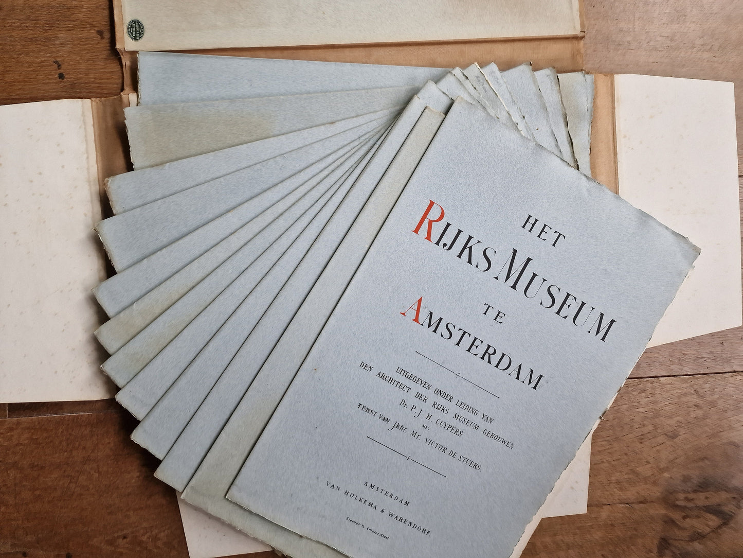 1898 Rijksmuseum Amsterdam Prints, Architect P.J.H. Cuypers, Antique Folio