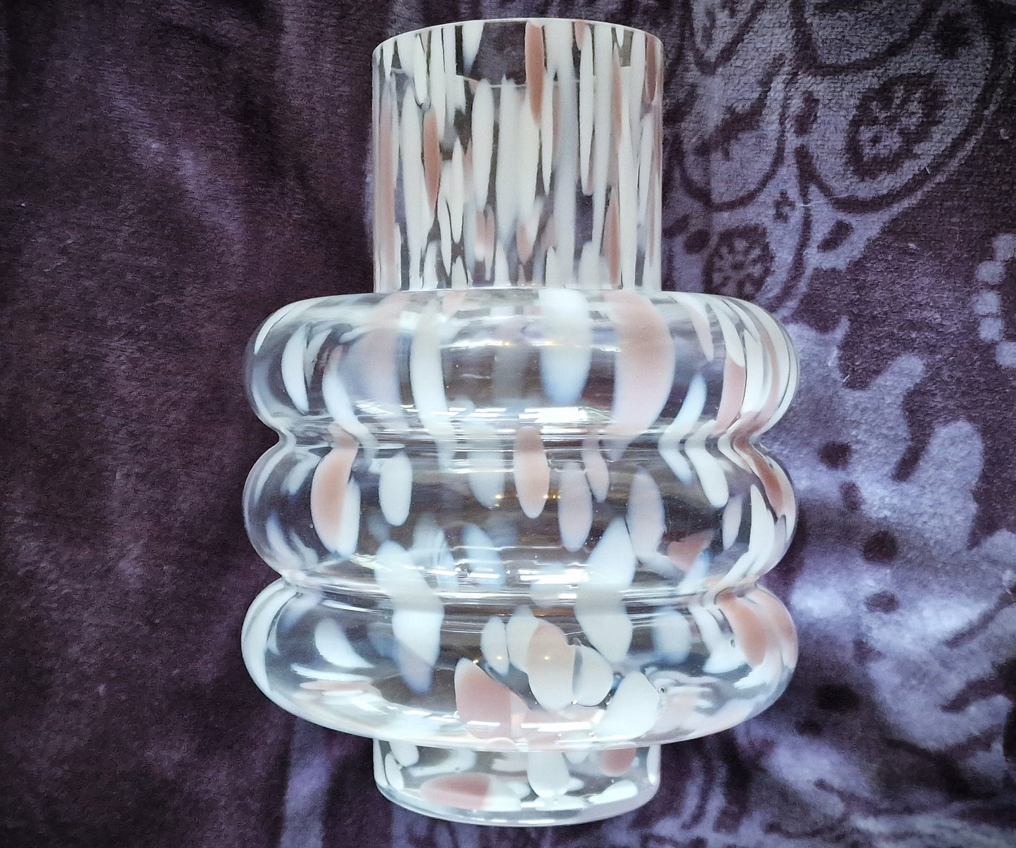 Opaline Glass Bubble Vase, Dutch Art Design