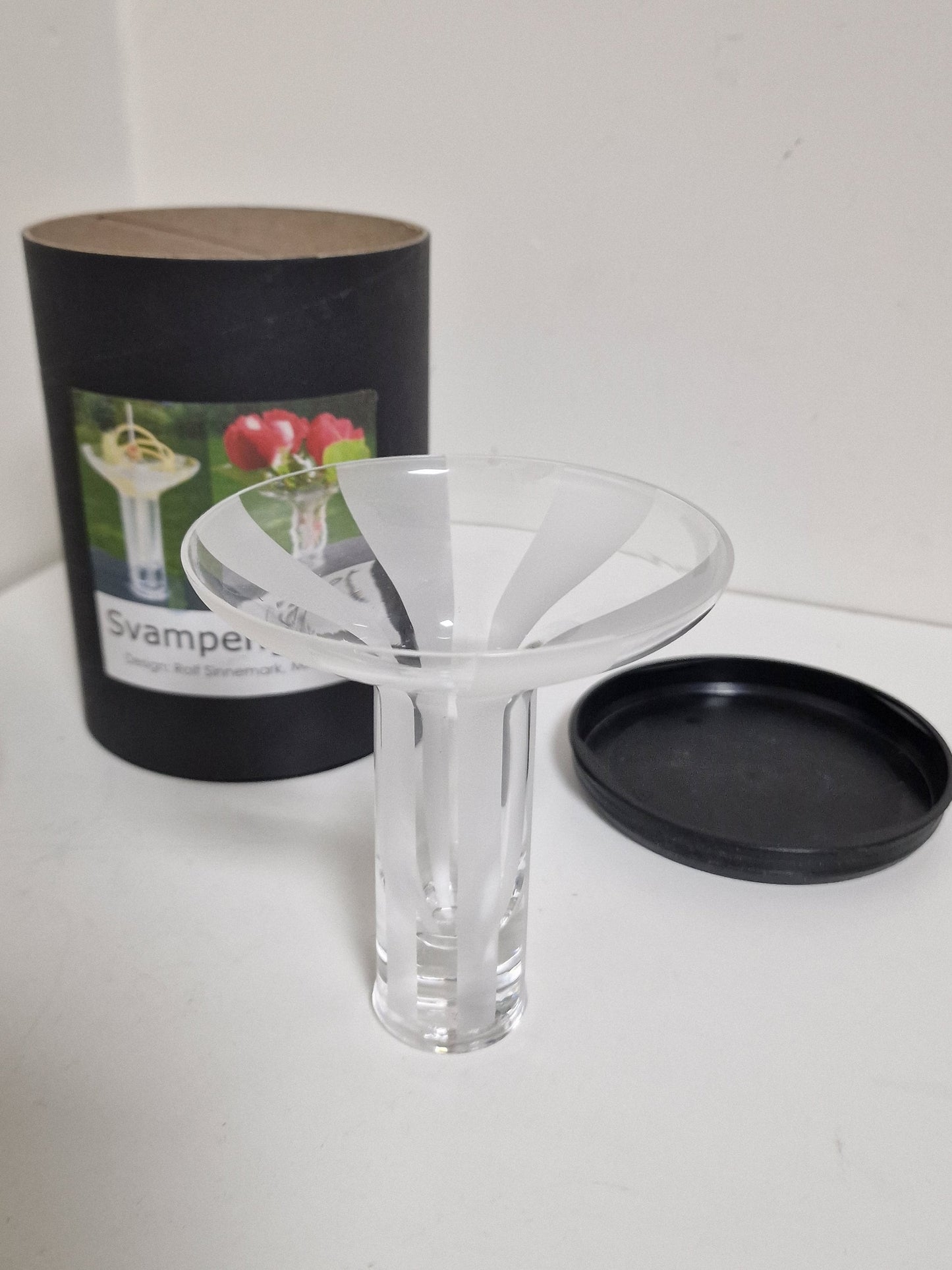 Rolf Sinnemark X Målerås , Glass Vase, Glass Denmark - 1975-2000 scandinavian design vaas scandinavie
