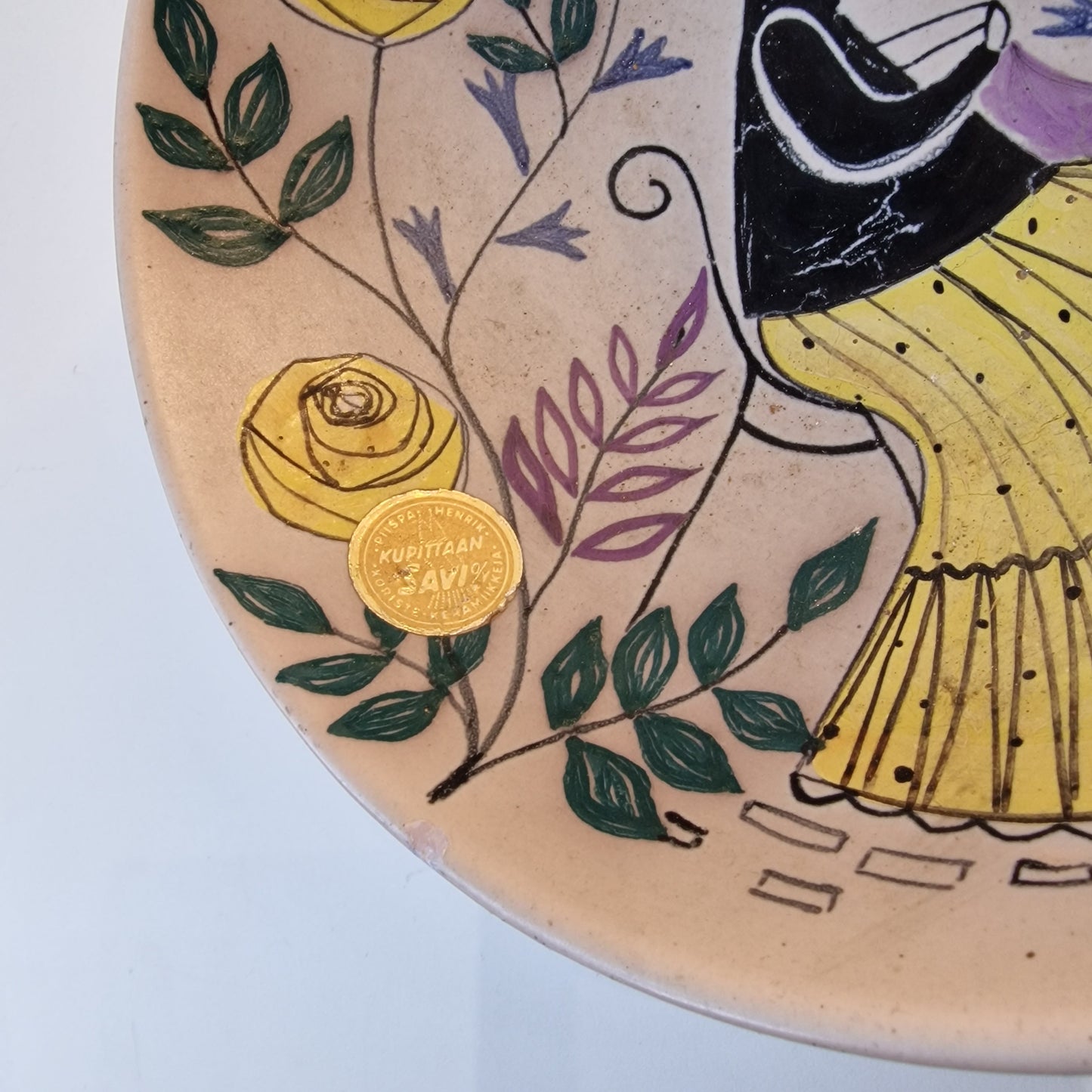 Kupittaan Savi Vintage keramische kom  Finse Scandi finland pottery designer midcentury