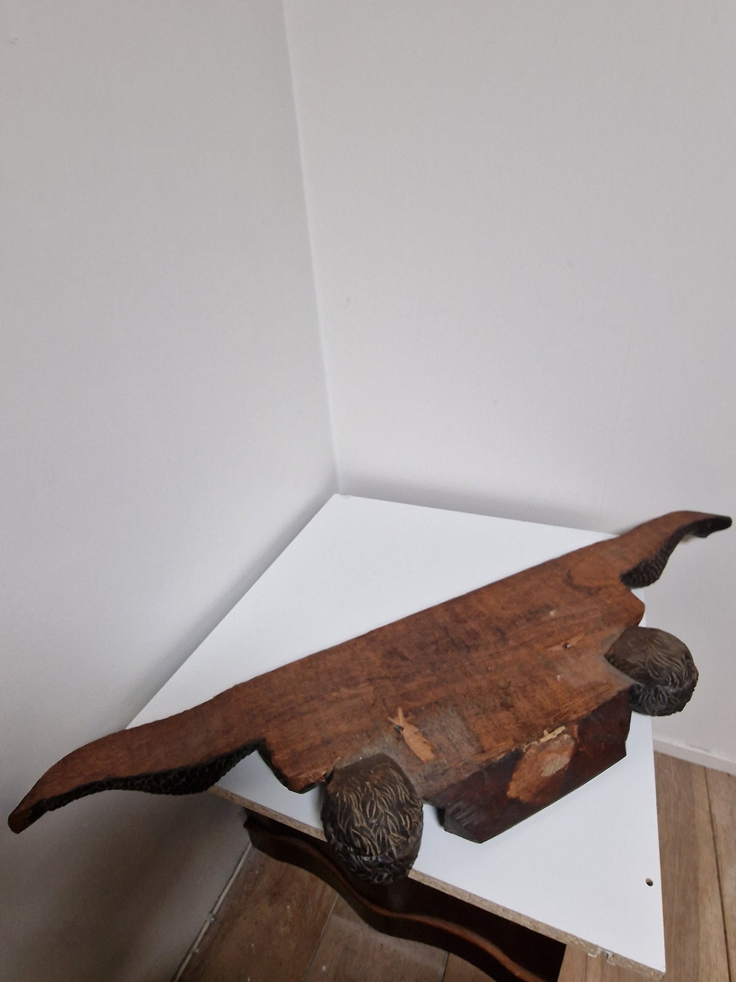 De Huybert, dutch Wagenschot antique wood panel, ship / door 18th XL oak wood handcarved, coat of arms mermaid Holland 1 meter, noble house