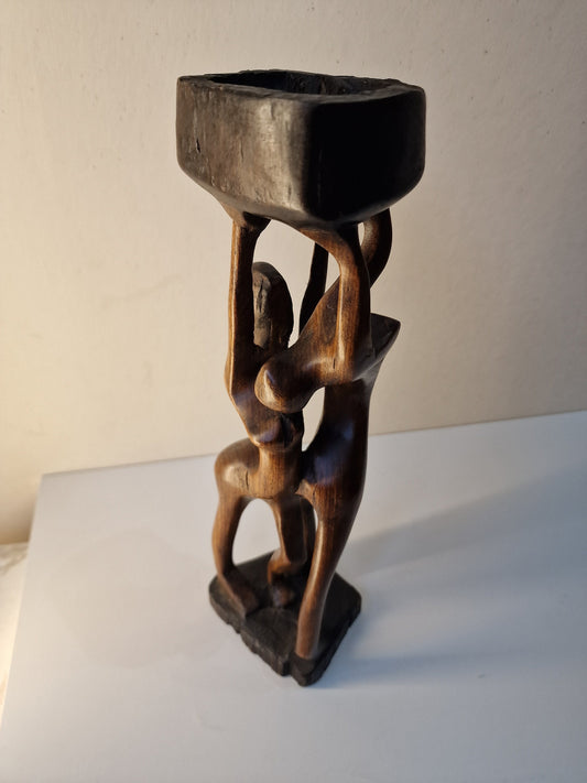 Afrika african Art sculpture, home decor, rustiek decor, meditatie hamam yoga houten beeld 31cm