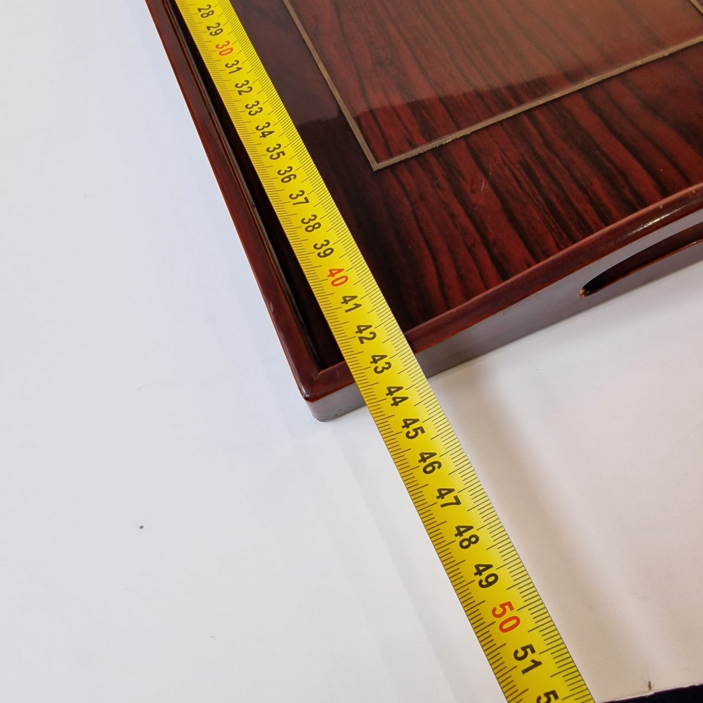 Vintage Lancel Paris Lacquered Wood Tray, MCM Centerpiece