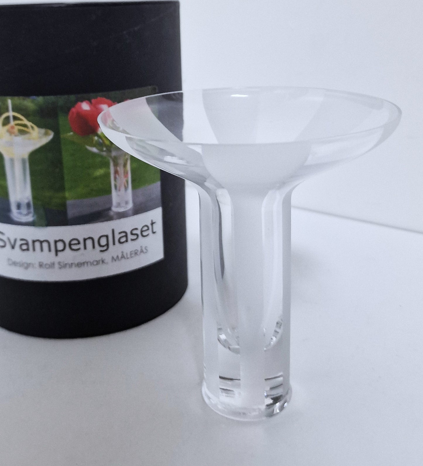 Rolf Sinnemark X Målerås , Glass Vase, Glass Denmark - 1975-2000 scandinavian design vaas scandinavie