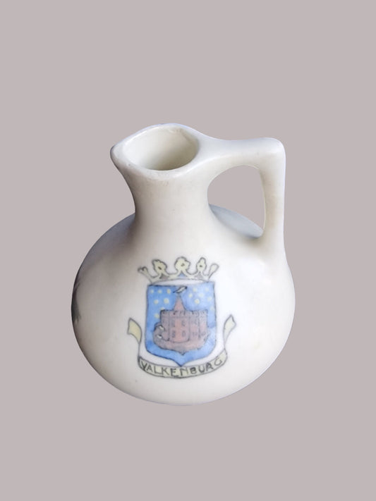 De DISTEL Amsterdam Pottery Jug, Art Nouveau Geometric Design, Nienhuis (1903-1910)