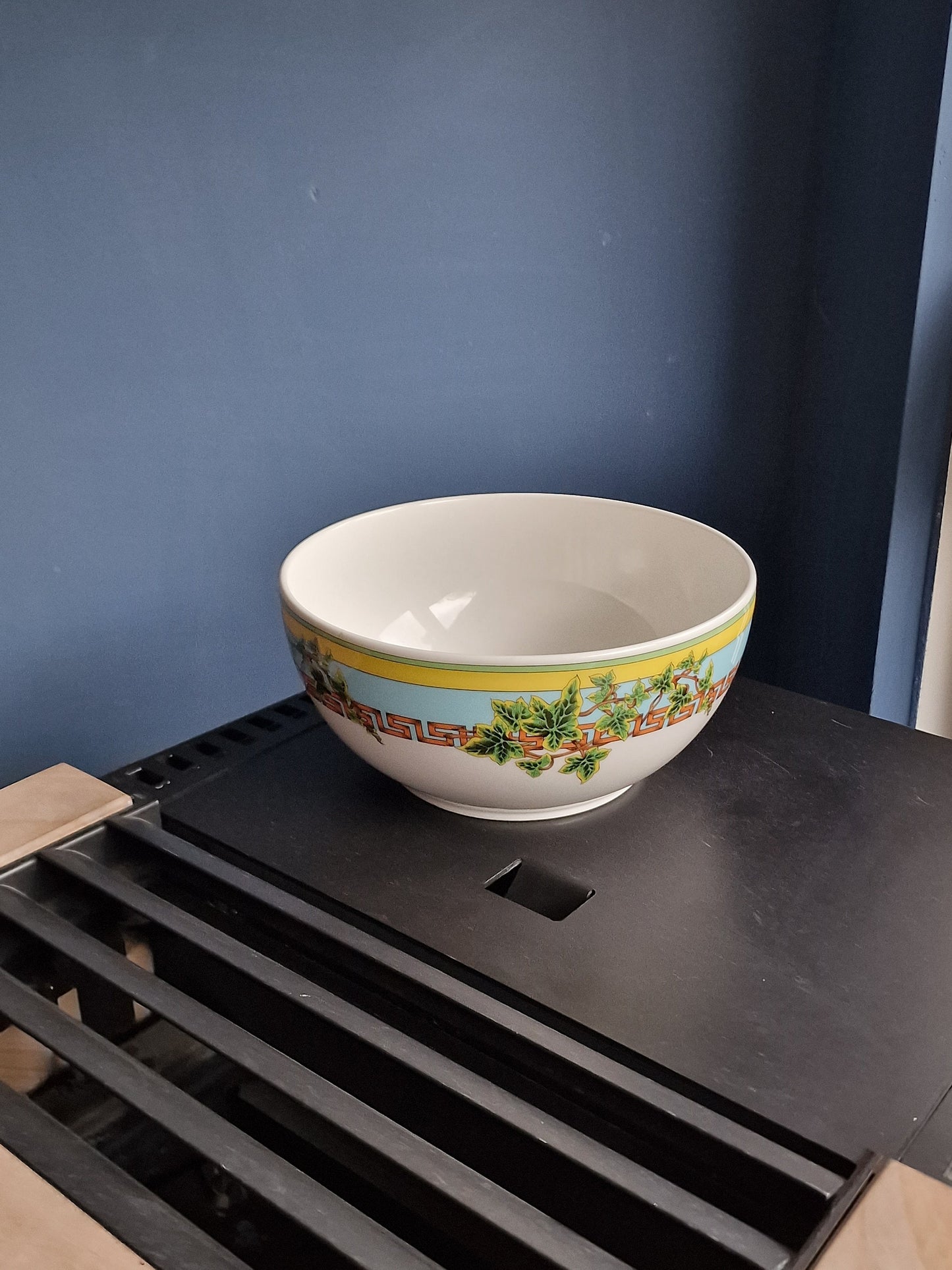 XXL Versace Rosenthal Salad Bowl, Ivy Leaves Passion Design