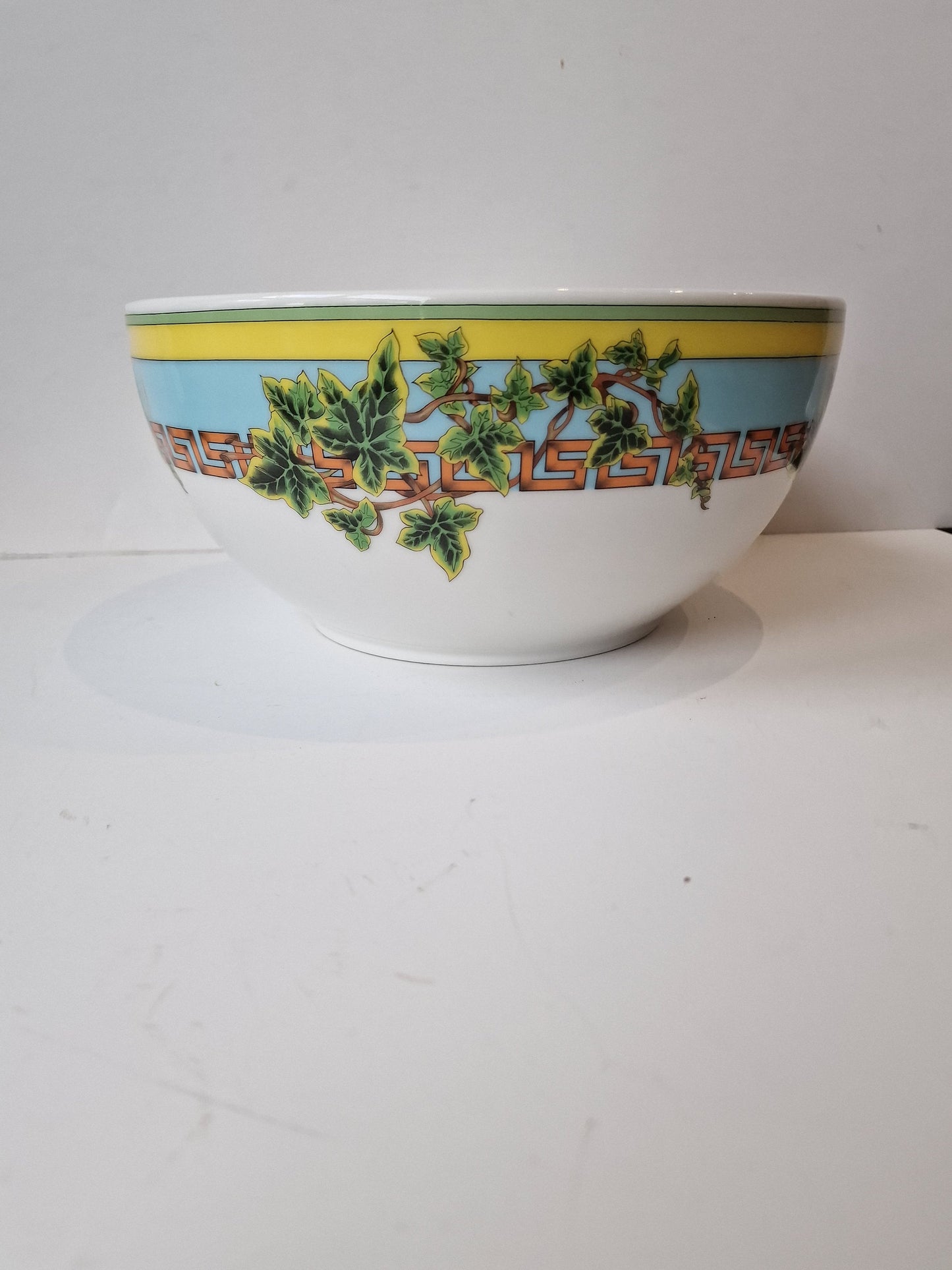 XXL Versace Rosenthal Salad Bowl, Ivy Leaves Passion Design