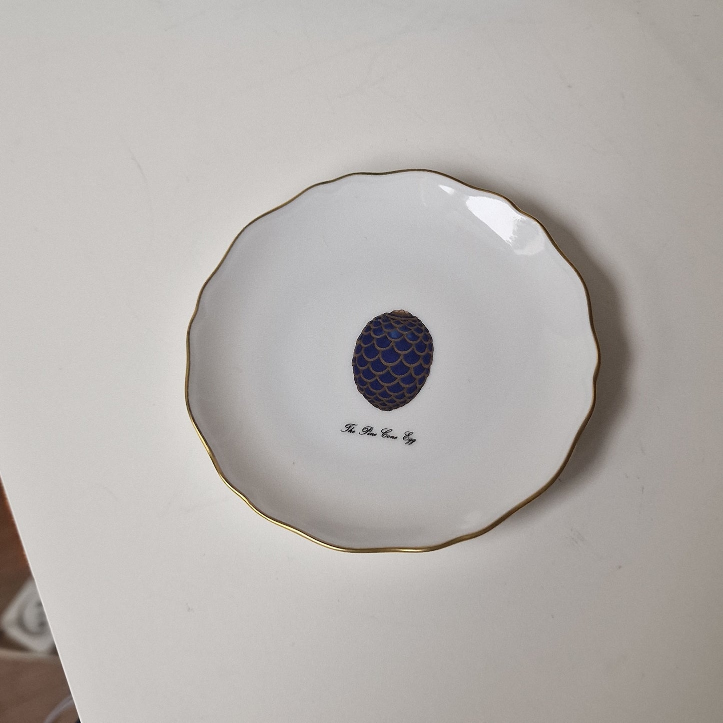 Fabergé Imperial Porcelain Dish, Gilt Jewelry Bowl, with Box & COA faberge