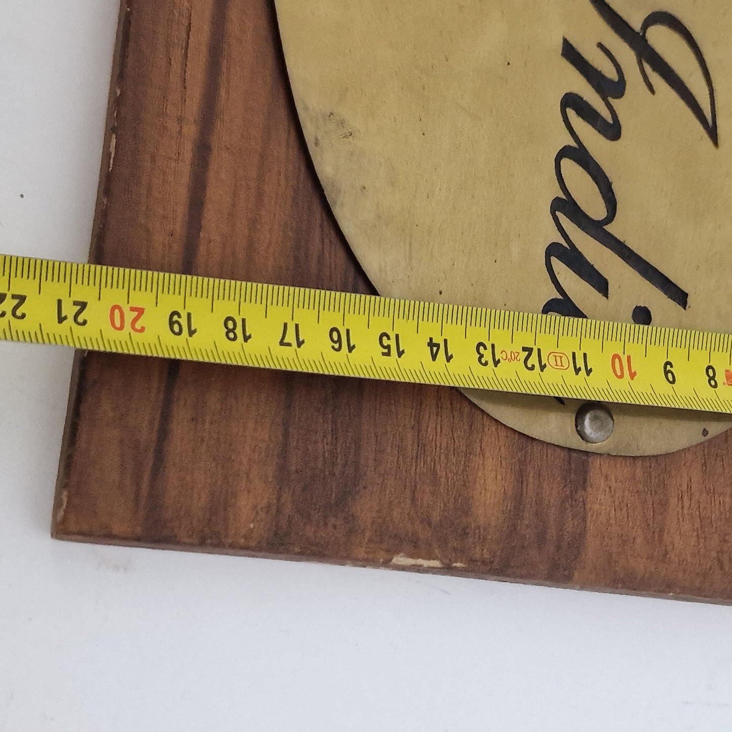British India: kolonial plate 'out of india' wood copper antiques