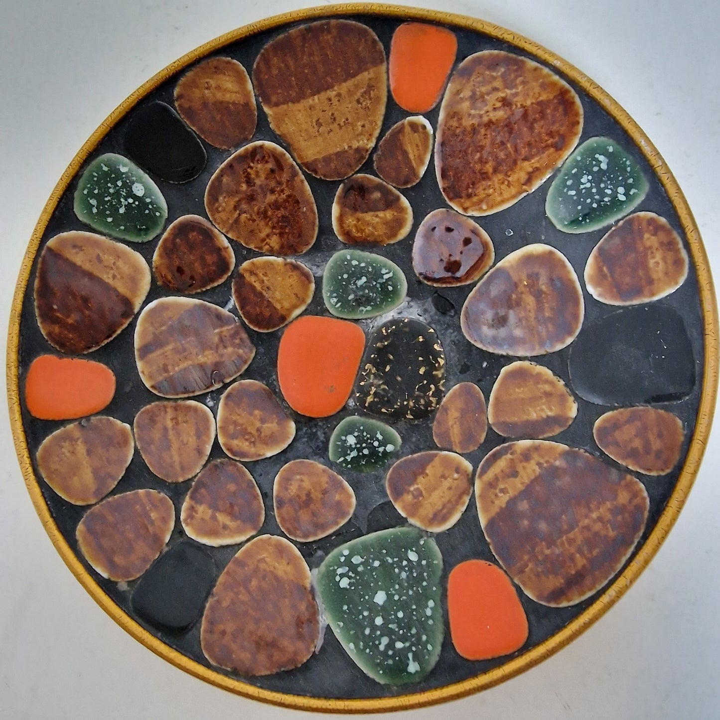 1 japanese antique plate 19th / 20th century collection stone cloisonne bordje