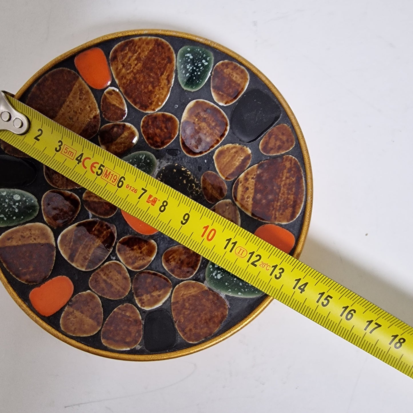 1 japanese antique plate 19th / 20th century collection stone cloisonne bordje