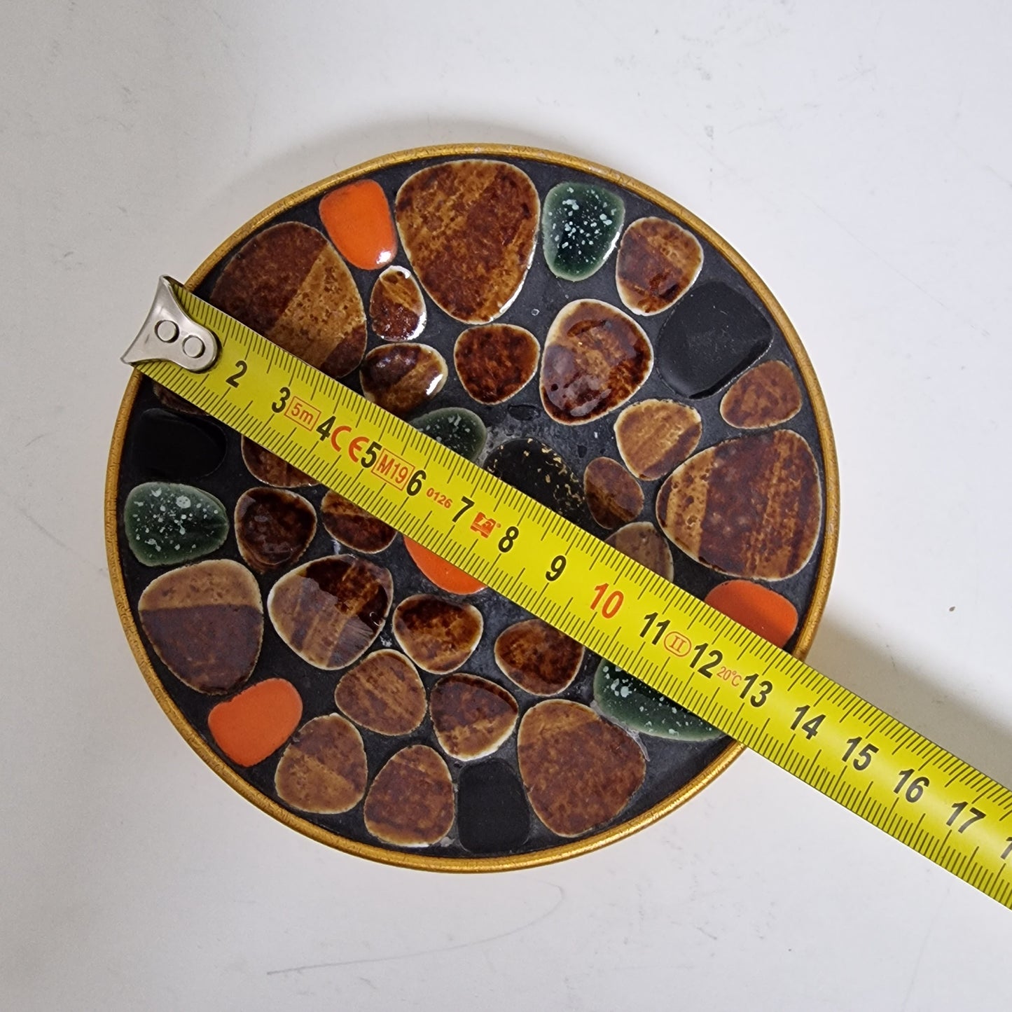 1 japanese antique plate 19th / 20th century collection stone cloisonne bordje